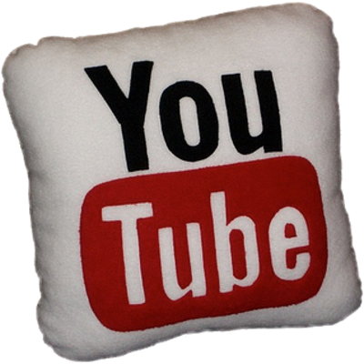 youtube logo kissen